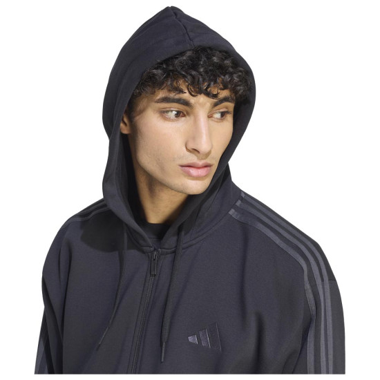Adidas Ανδρική ζακέτα Essentials 3-Stripes Fleece Full-Zip Hoodie